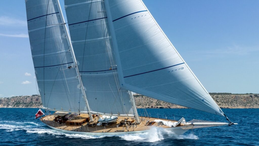 Panarea sailing yacht, sun deck and aft views