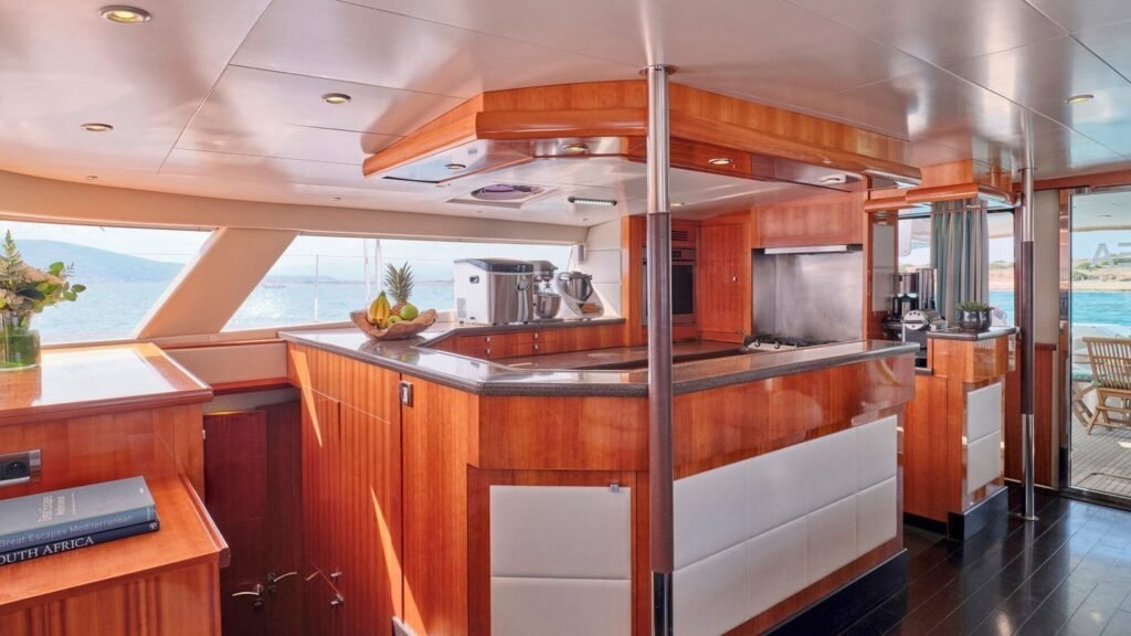 WORLD'S END yacht Galley Panoramic Windows