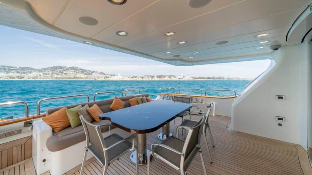 Hydra charter yacht, exterior view