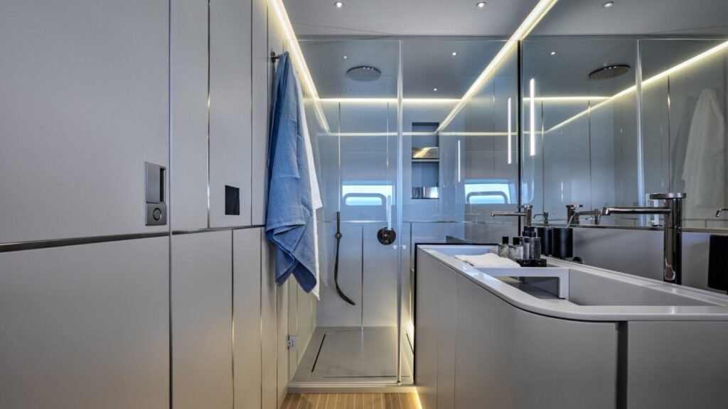 50 SHADES OF PLAY Lower deck master cabin shower room en suite