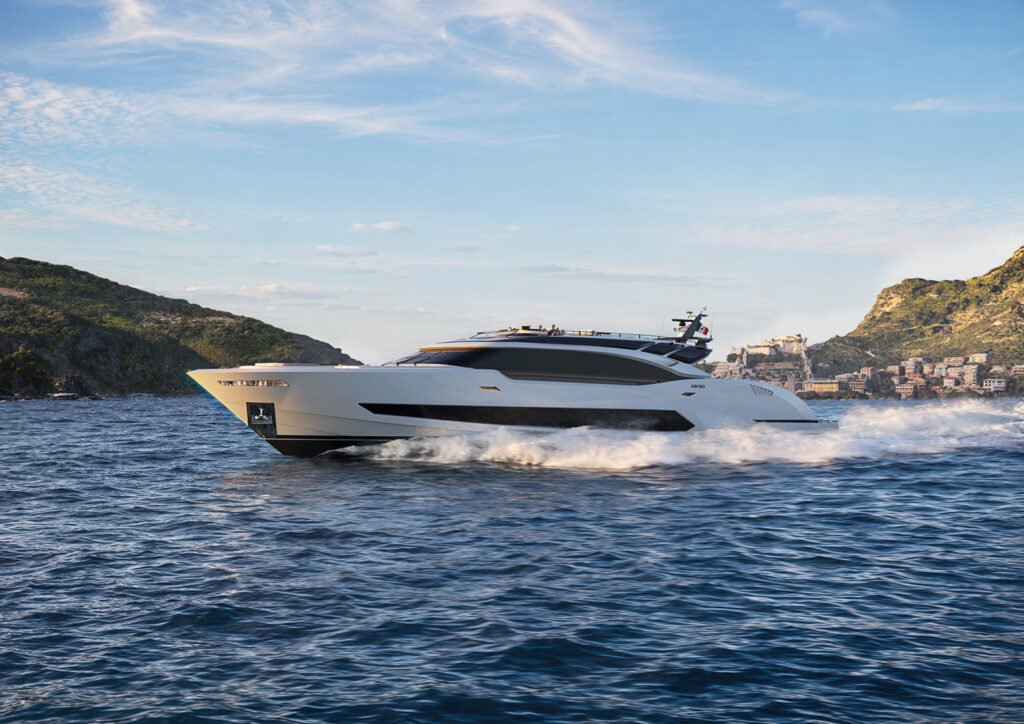 AB 130 cruising off the coast