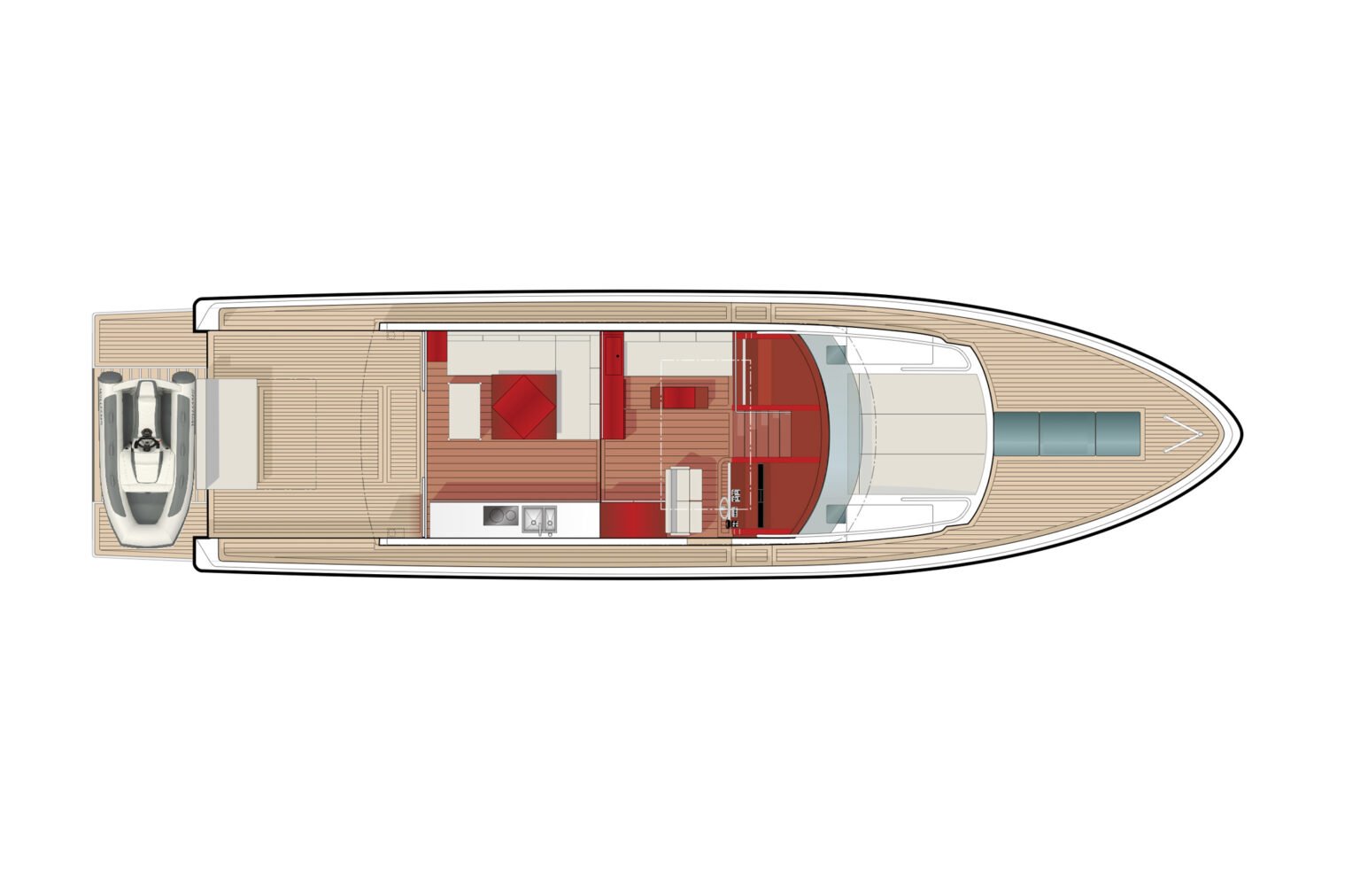 Delta Powerboats 54 IPS-layout-1