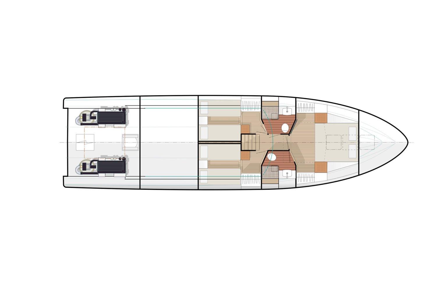Delta Powerboats 54 IPS-layout-2