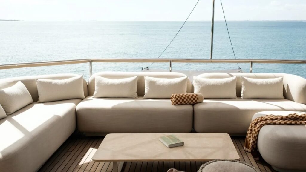 Superyacht charter in Trogir, sun deck and aft terrace