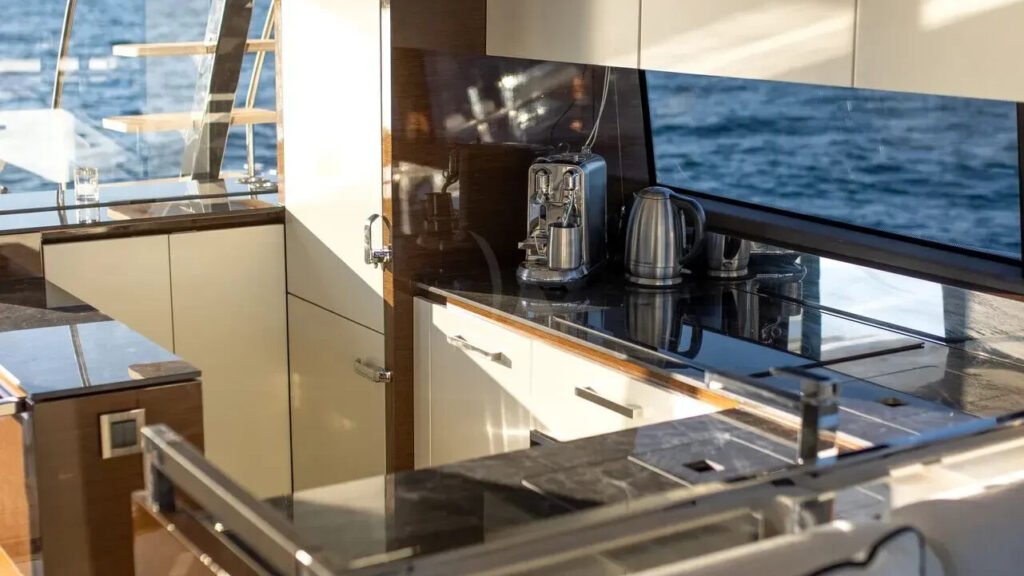 APOLLONIA - galley open to the salon