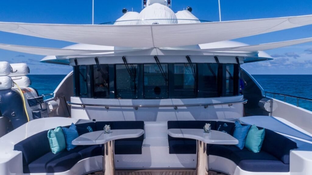 Yacht charter in Tonga, exterior profile at anchor