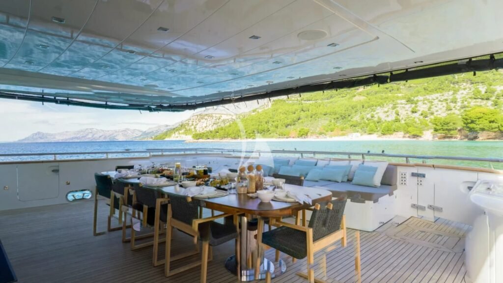 CYNTHIA Aft deck dining