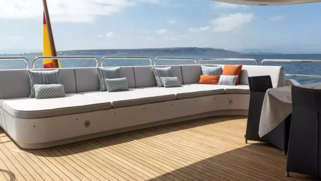 Halki charter yacht, bow and foredeck