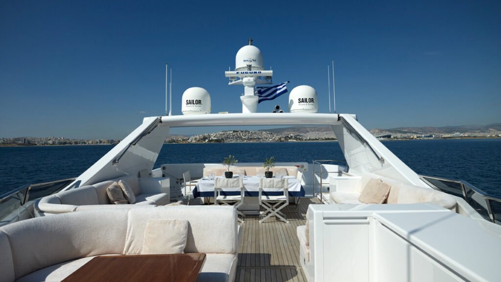 34m charter yacht, exterior profile on the Dalmatian coast