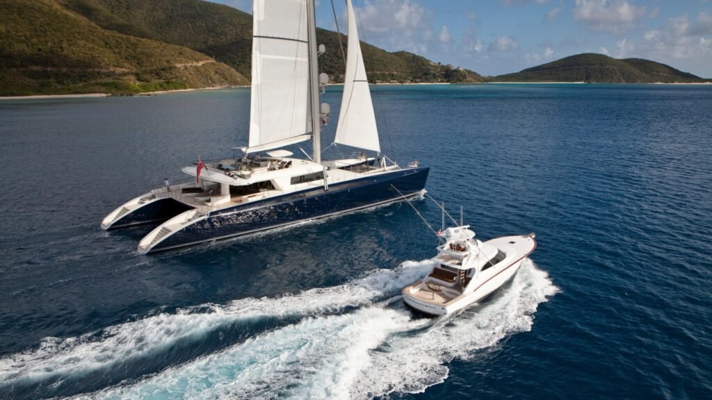 40m charter yacht aft deck