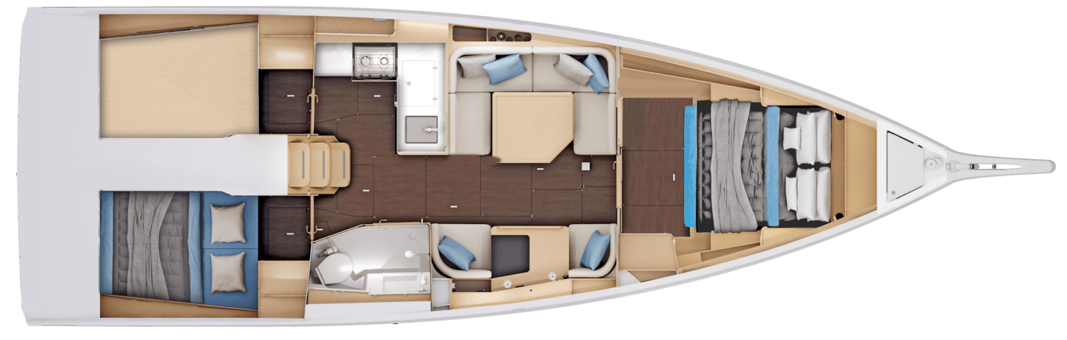 Jeanneau Sun Odyssey 415 deck plan