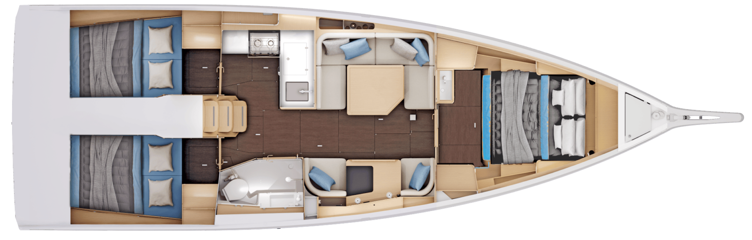 Jeanneau Sun Odyssey 415 deck plan