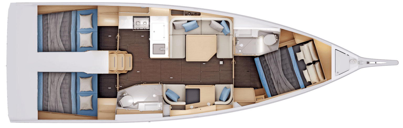Jeanneau Sun Odyssey 415 deck plan