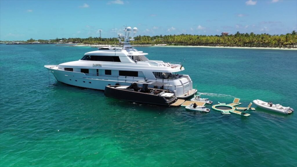 75,000 euro charter yacht, sun deck and aft terrace