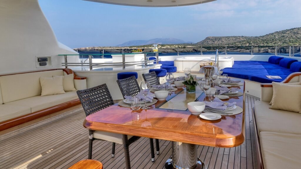 Serenity II aft deck dining
