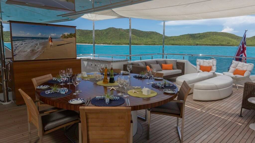 Sheherazade aft deck dining