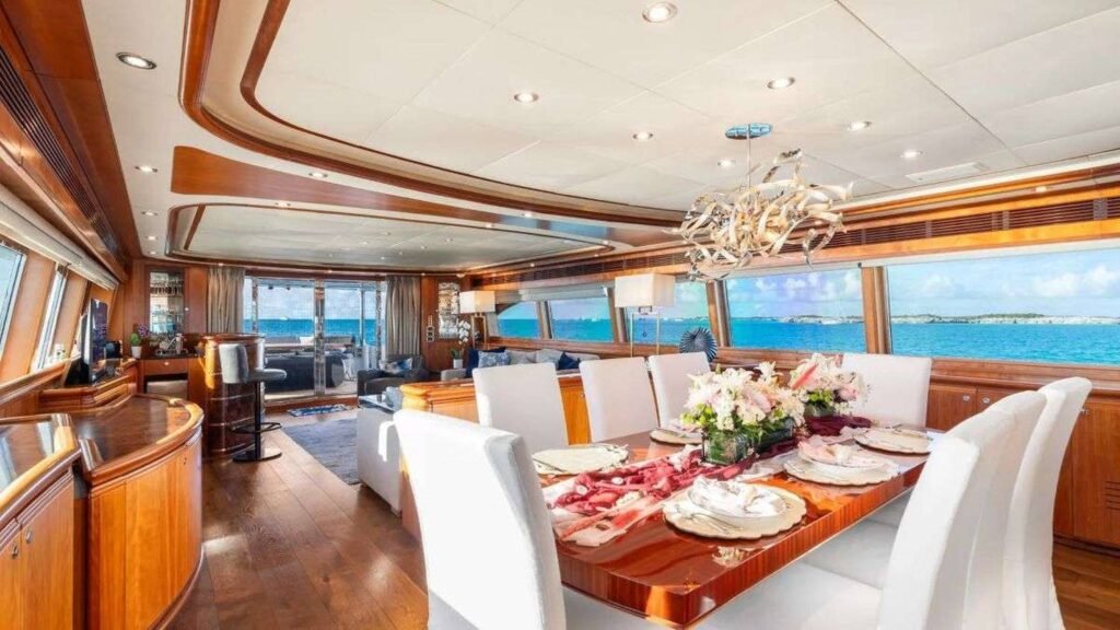 Formal dining aboard MAMBO
