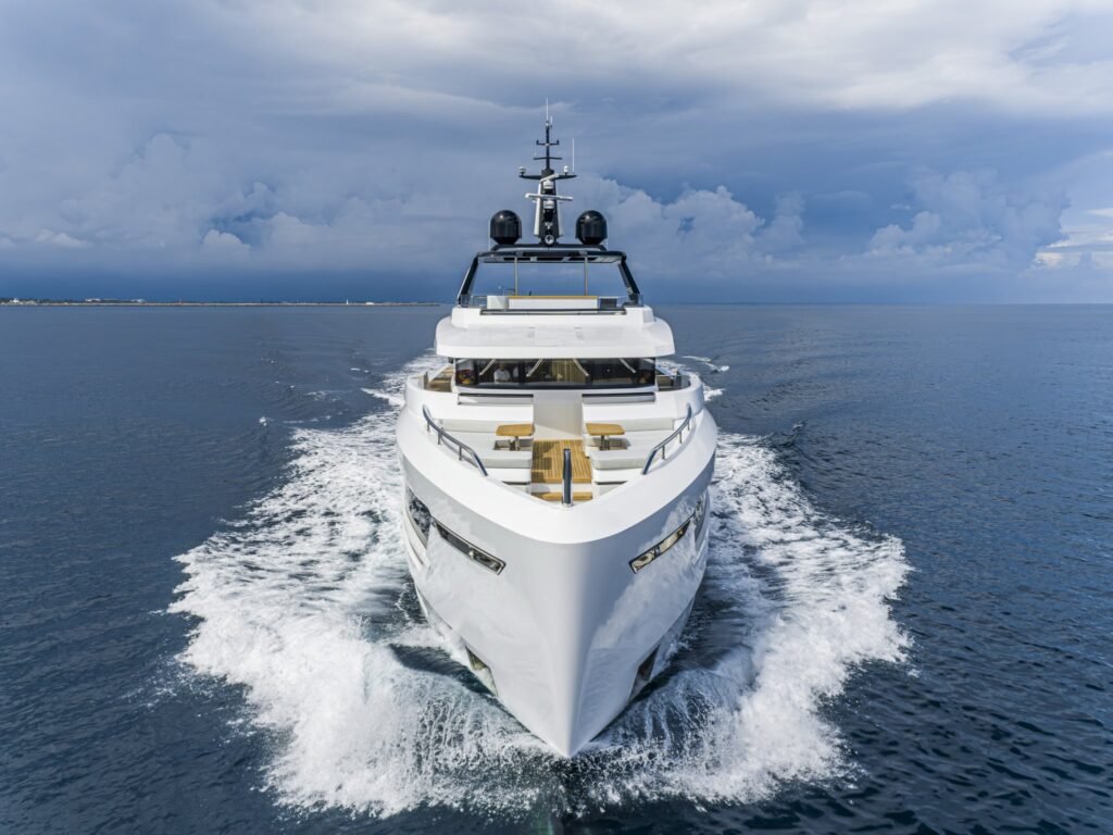 Ocean King Ducale 120 under way