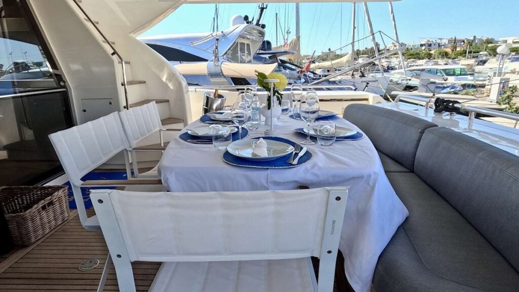 ARCELIA aft deck dining