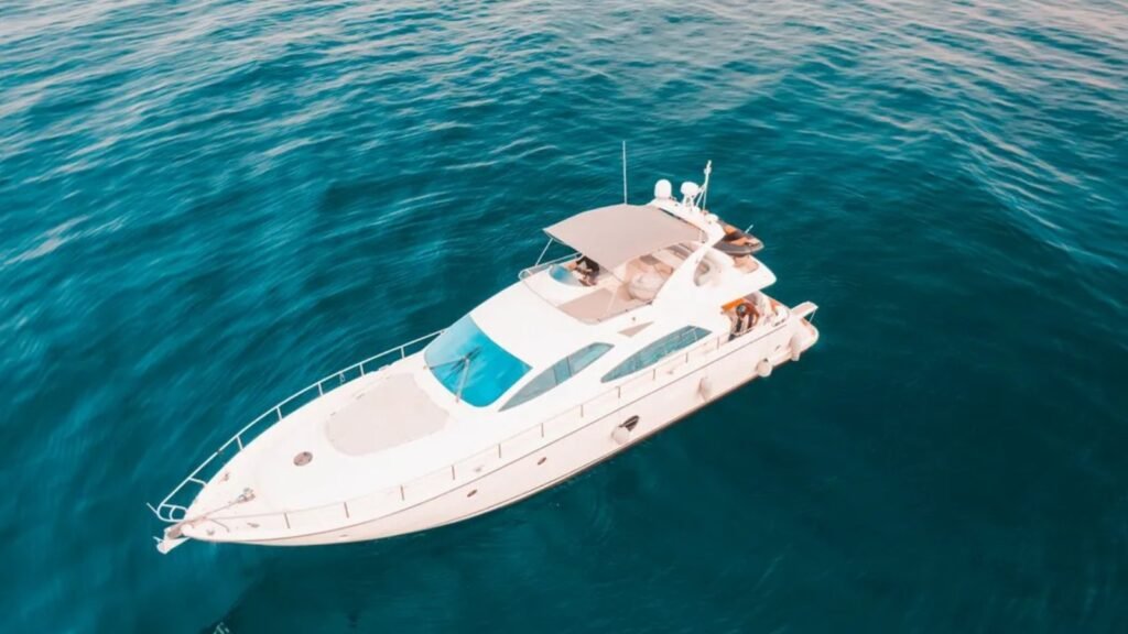 BLUEWAVE aerial at anchor