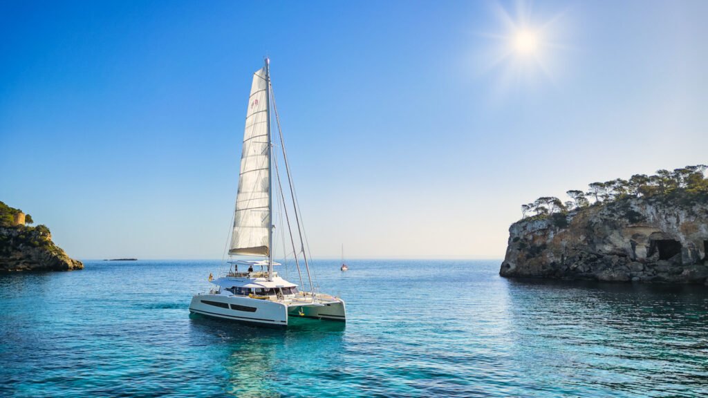 ERA Fountaine Pajot catamaran at anchor