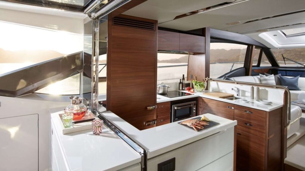 FAR & AWAY Princess yacht charter - Main Salon Galley