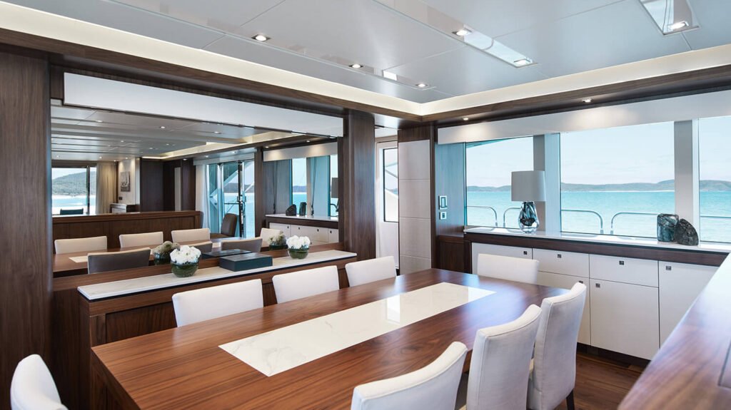 GEORGE P Sunseeker motor yacht - formal dining