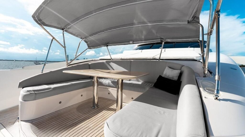 HAPPY HOUR foredeck at sunset