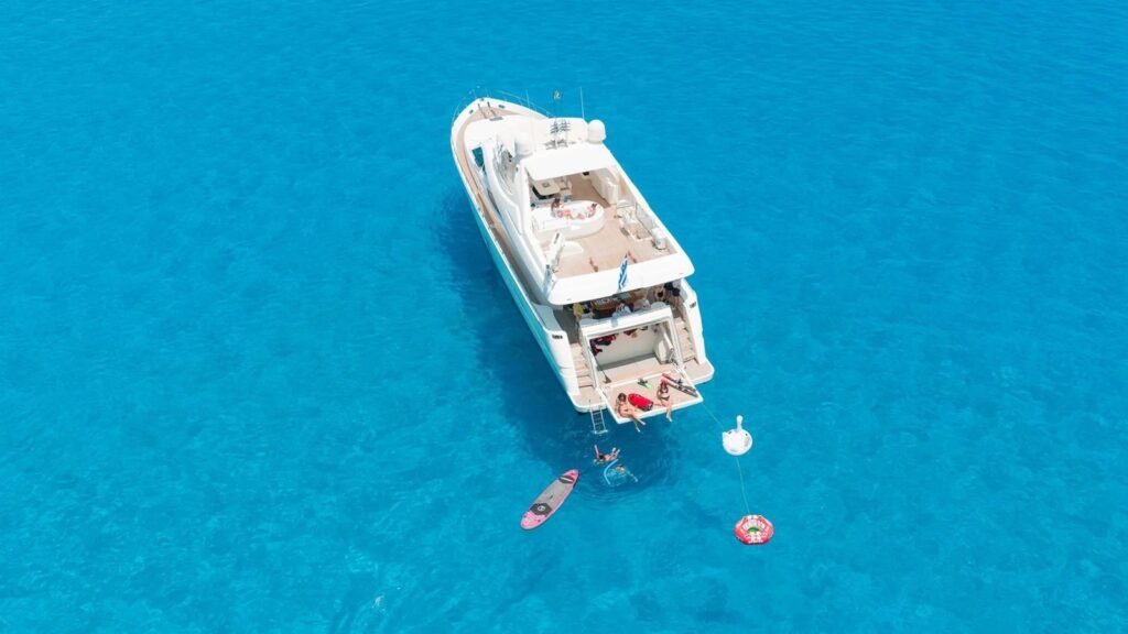 NATASSA aerial at anchor