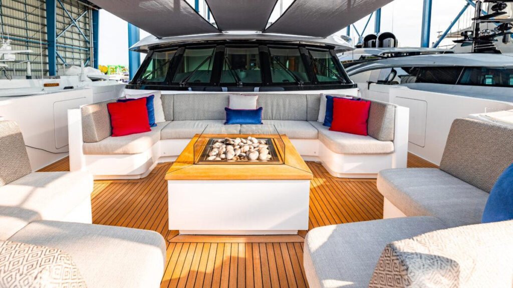 NO BAD IDEAS foredeck lounge and firepit