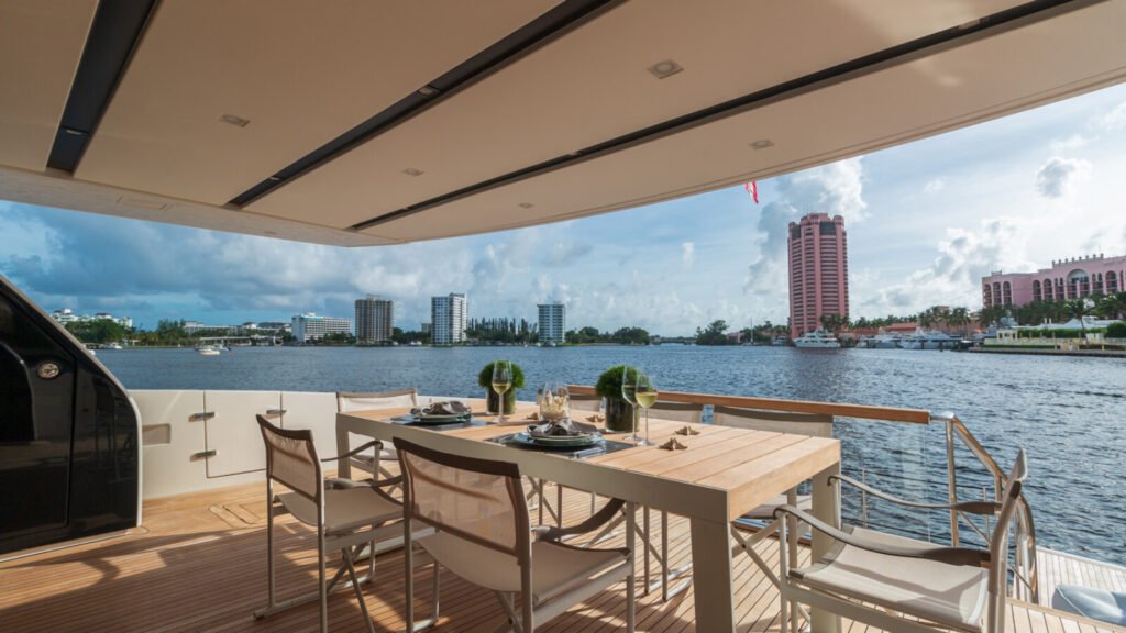 MON CHATEAU Aft Deck Dining