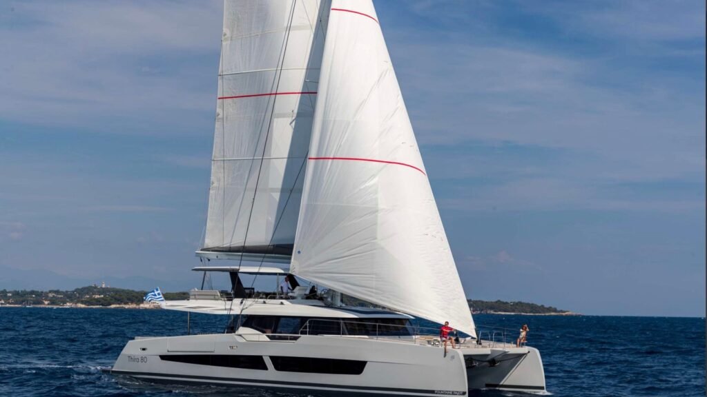 WINDKIND Fountaine Pajot Thira 80 under sail